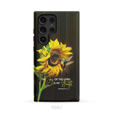 The Joy Of Lord Is My Strength Sunflower Hummingbird Phone Case Samsung Galaxy S24 Ultra / Tough