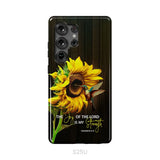 The Joy Of The Lord Is My Strength Sunflower Hummingbird Phone Case Samsung Galaxy S25 Ultra / Tough Case