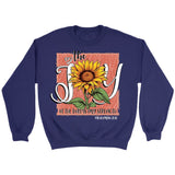 The Joy of Lord is my Strength Sunflower Sweatshirt Purple / S
