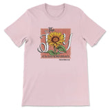The Joy of the Lord is my Strength Sunflower T-shirt Pink / S