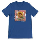 The Joy of the Lord is my Strength Sunflower T-shirt True Royal / S