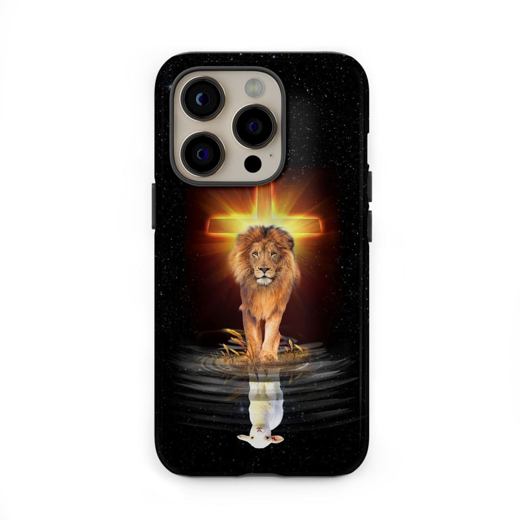 The Lion of Judah and Lamb God phone case