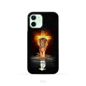 The Lion of Judah and the Lamb of God Christian Phone Case