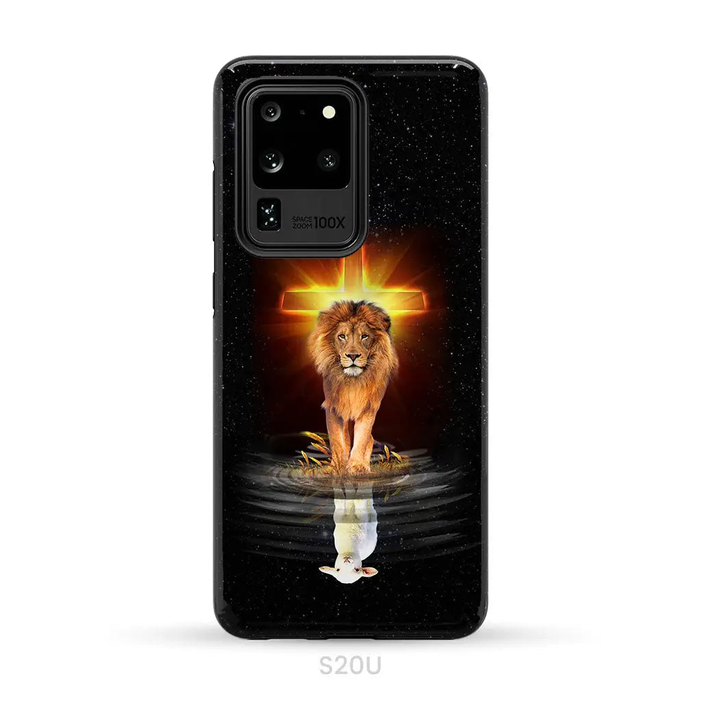 The Lion of Judah and the Lamb of God Christian Phone Case