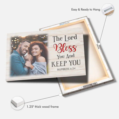 The Lord Bless You and Keep You Canvas – Personalized with Photo