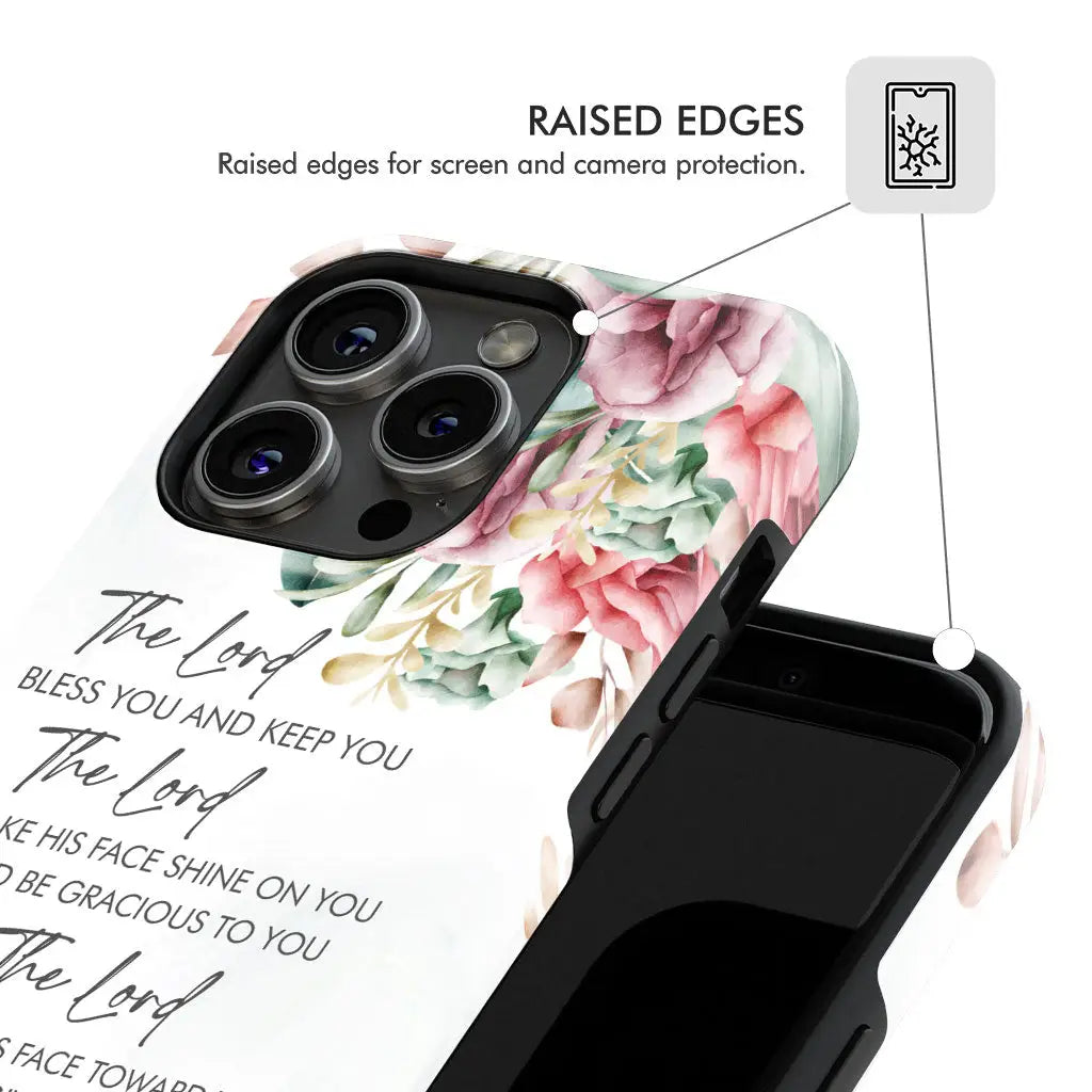 The Lord Bless You And Keep You Floral Numbers 6:24-26 Phone Case