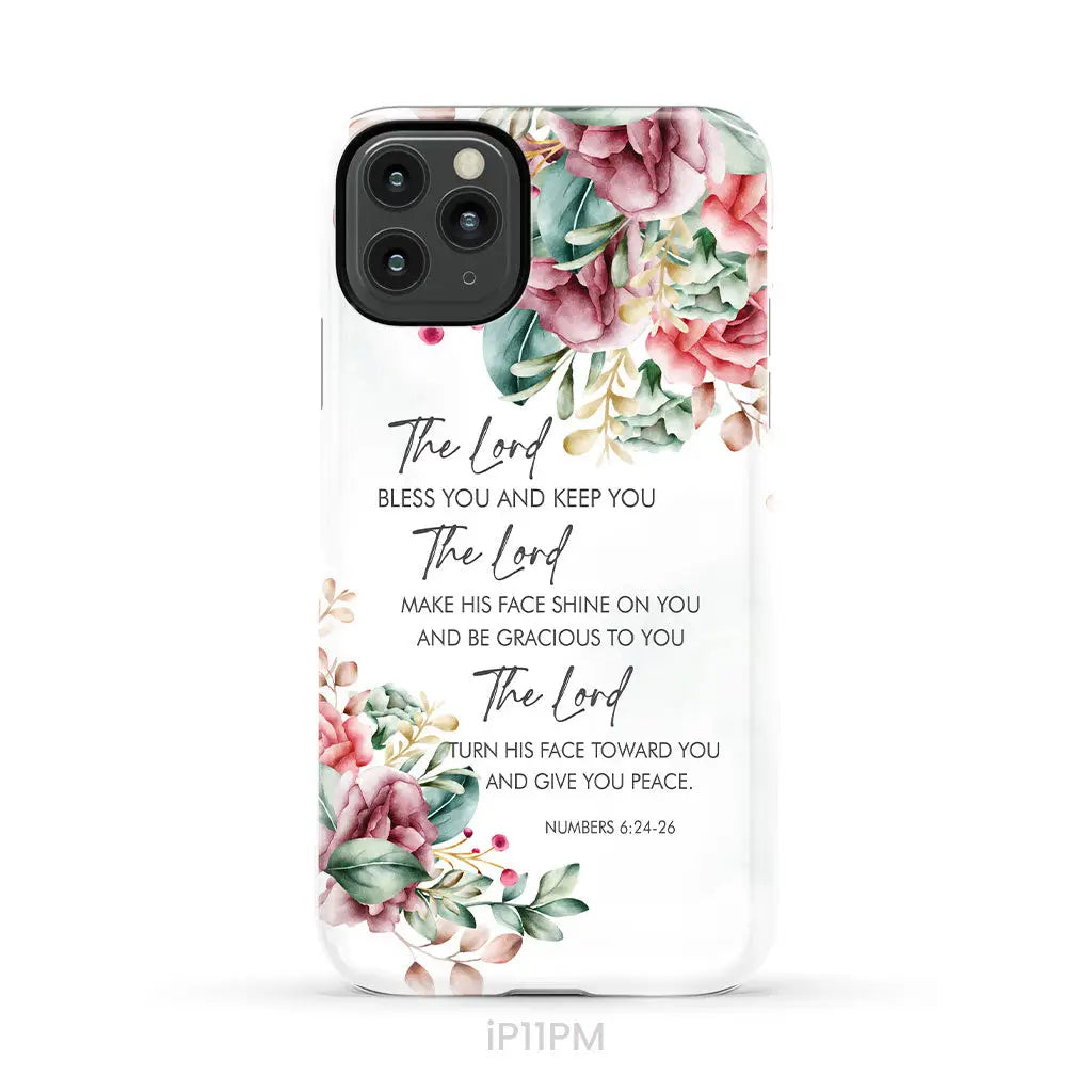 The Lord Bless You And Keep You Floral Numbers 6:24-26 Phone Case iPhone 11 Pro Max / Tough Case