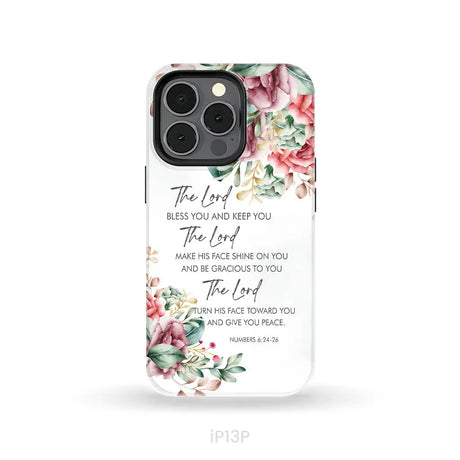 The Lord Bless You And Keep You Floral Numbers 6:24-26 Phone Case iPhone 13 Pro / Tough Case
