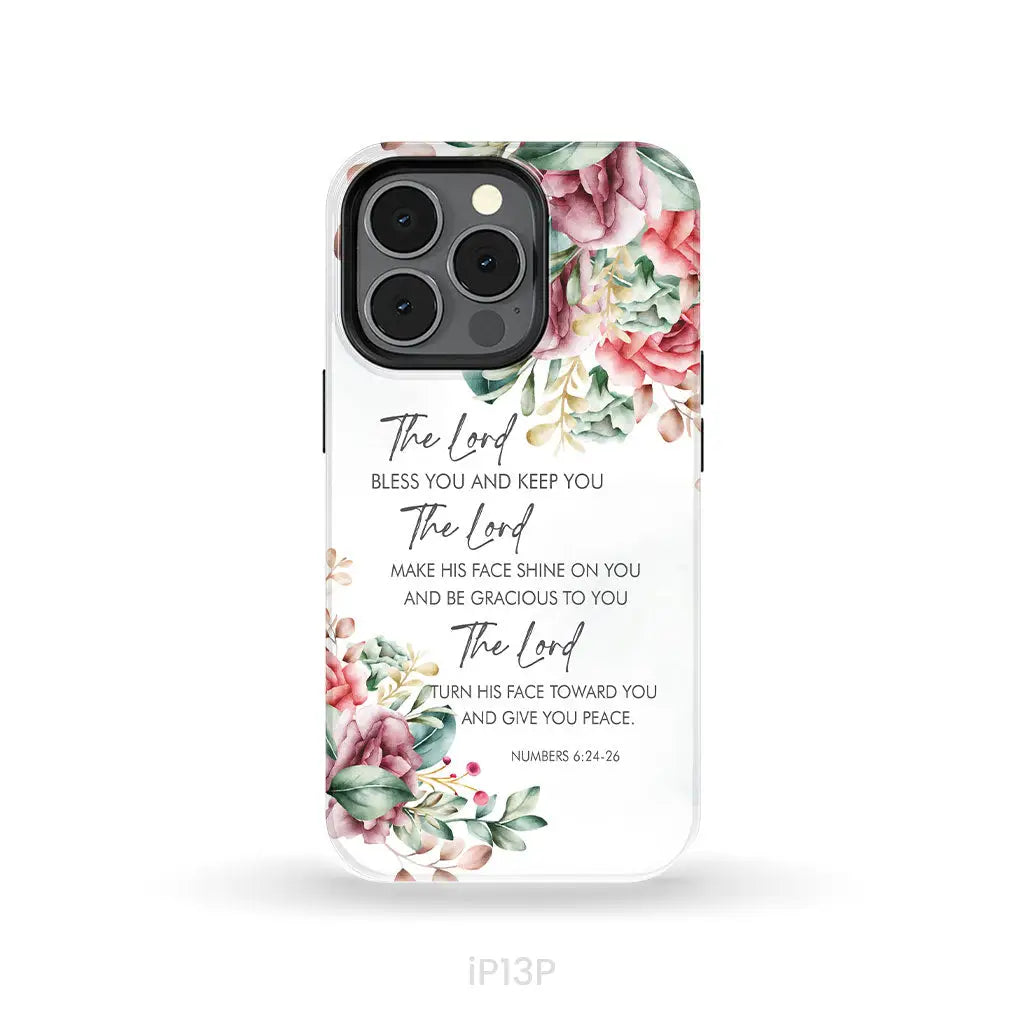 The Lord Bless You And Keep You Floral Numbers 6:24-26 Phone Case iPhone 13 Pro / Tough Case