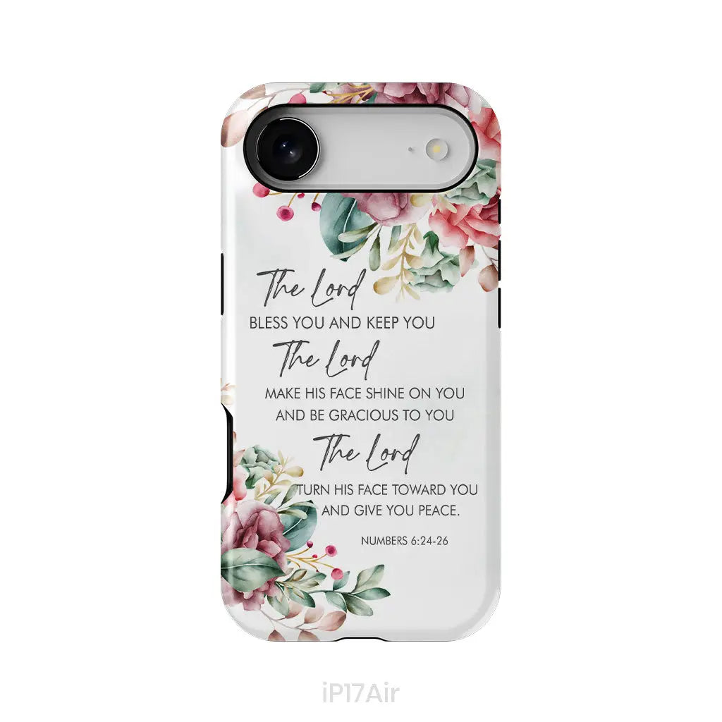 The Lord Bless You And Keep You Floral Numbers 6:24-26 Phone Case iPhone 17 Air / Tough Case