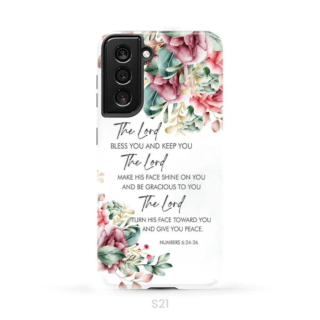 The Lord Bless You And Keep You Floral Numbers 6:24-26 Phone Case Samsung Galaxy S21 (Not for S21 FE) / Tough Case