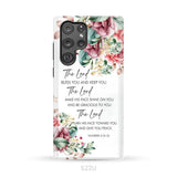 The Lord Bless You And Keep You Floral Numbers 6:24-26 Phone Case Samsung Galaxy S22 Ultra / Tough Case