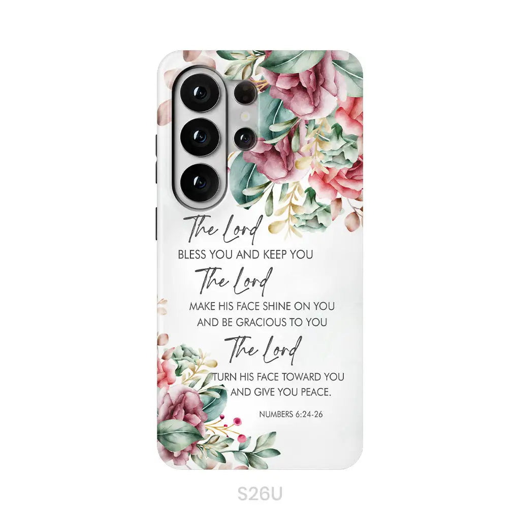 The Lord Bless You And Keep You Floral Numbers 6:24-26 Phone Case Samsung Galaxy S26 Ultra / Tough Case