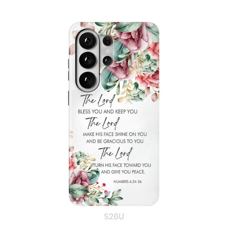 The Lord Bless You And Keep You Floral Numbers 6:24-26 Phone Case Samsung Galaxy S26 Ultra / Tough Case