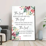 Floral phone case with Numbers 6:24-26, "The Lord bless you and keep you," Christian gift.