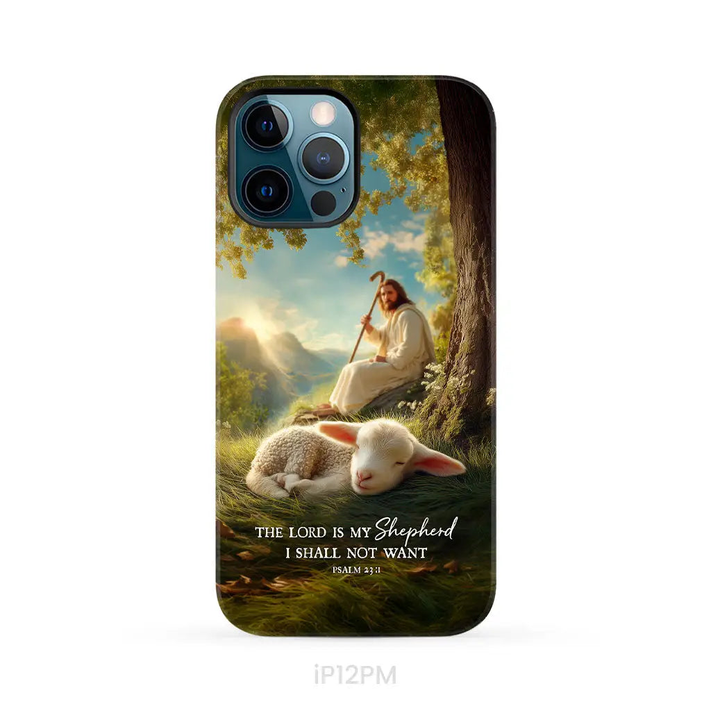 The Lord Is My Shepherd – Psalm 23:1 Christian Phone Case iPhone 12 Pro Max / Tough Case