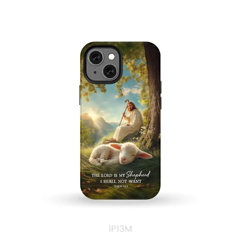 The Lord Is My Shepherd – Psalm 23:1 Christian Phone Case iPhone 13 Mini / Tough Case