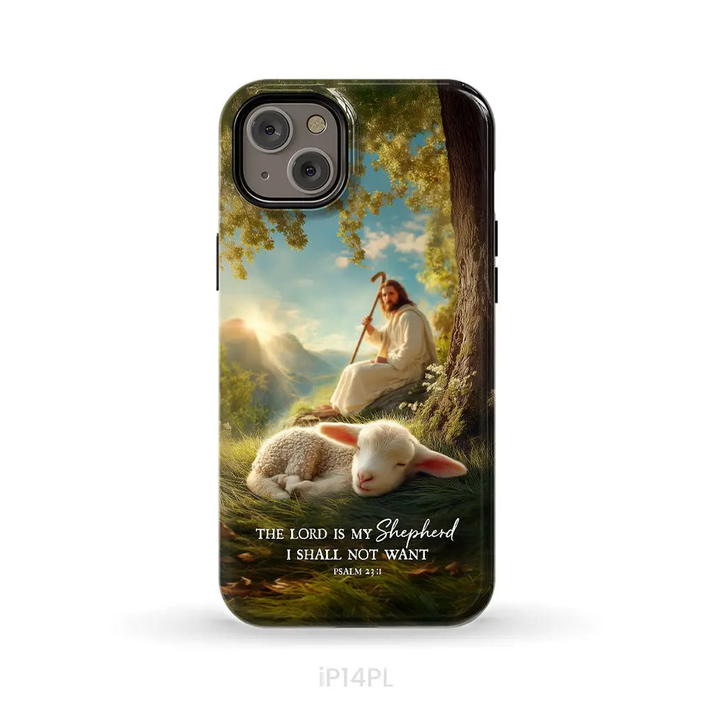 The Lord Is My Shepherd – Psalm 23:1 Christian Phone Case iPhone 14 Plus / Tough Case
