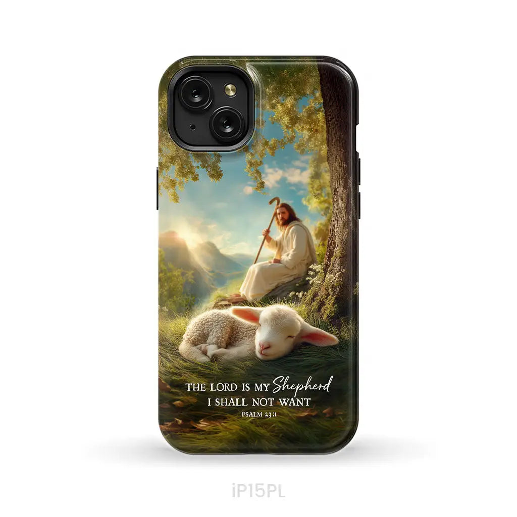 The Lord Is My Shepherd – Psalm 23:1 Christian Phone Case iPhone 15 Plus / Tough Case