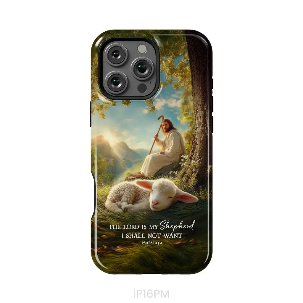 The Lord Is My Shepherd – Psalm 23:1 Christian Phone Case iPhone 16 Pro Max / Tough Case