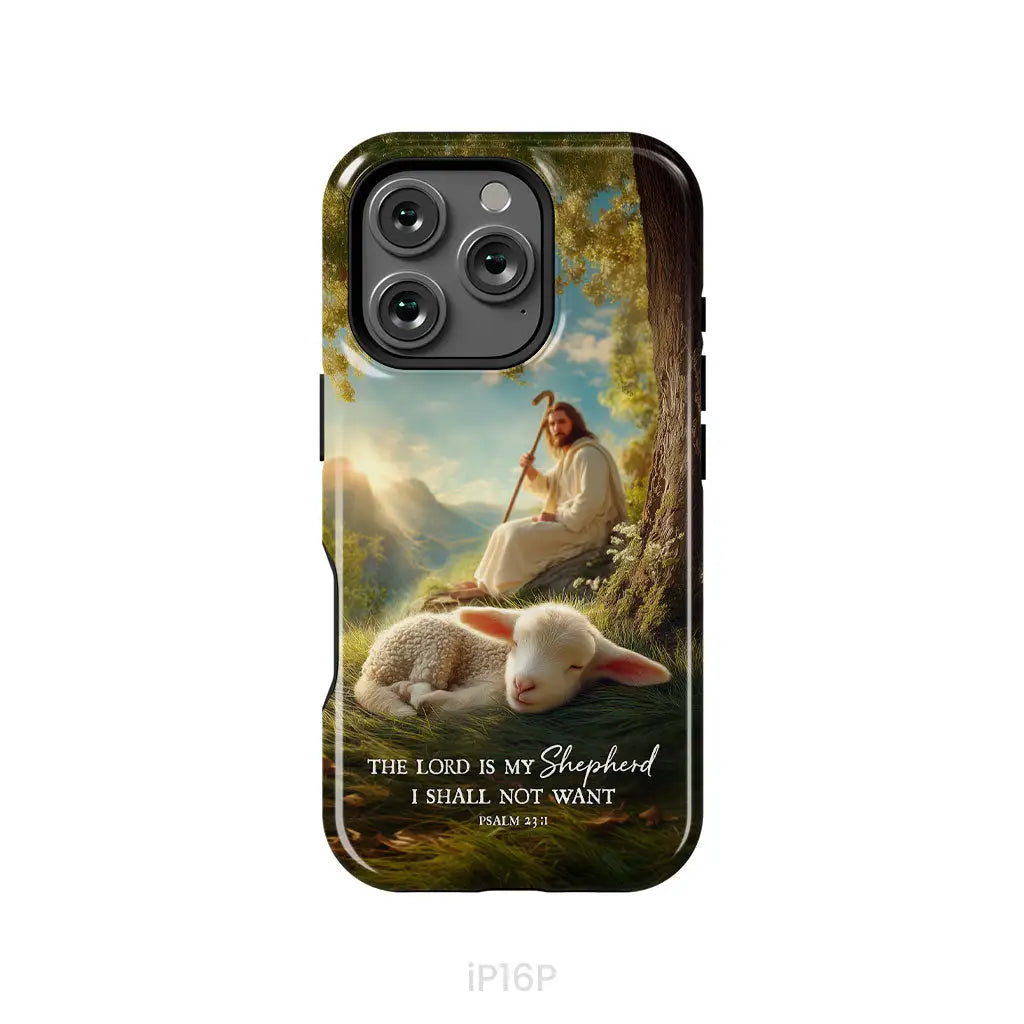 The Lord Is My Shepherd – Psalm 23:1 Christian Phone Case iPhone 16 Pro / Tough Case