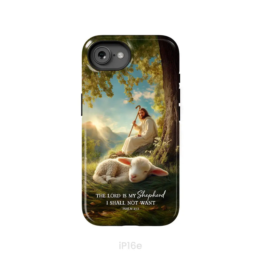 The Lord Is My Shepherd – Psalm 23:1 Christian Phone Case iPhone 16e / Tough Case