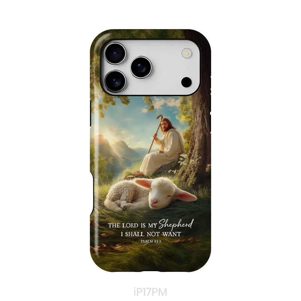 The Lord Is My Shepherd – Psalm 23:1 Christian Phone Case iPhone 17 Pro Max / Tough Case