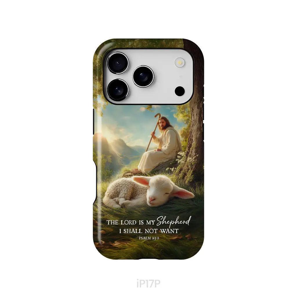 The Lord Is My Shepherd – Psalm 23:1 Christian Phone Case iPhone 17 Pro / Tough Case