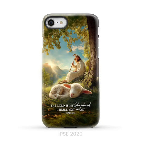 The Lord Is My Shepherd – Psalm 23:1 Christian Phone Case iPhone SE 2020 / Tough Case