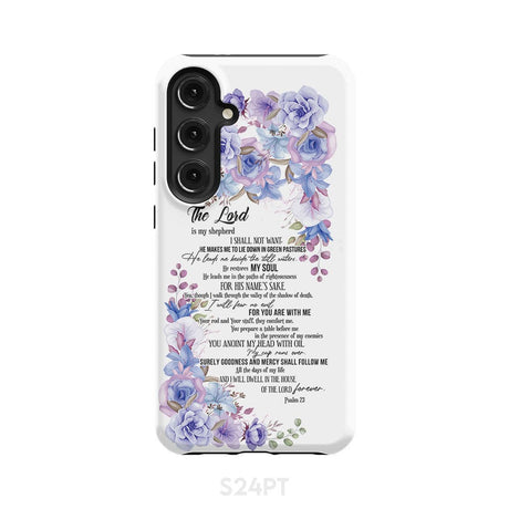 The Lord is my shepherd Psalm 23 phone case Christian cases Samsung Galaxy S24 Plus / Tough