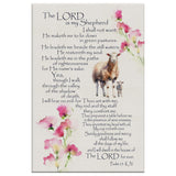 Religious wall art featuring "The Lord is My Shepherd" from Psalm 23 KJV, perfect for Christian home decor.
