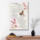 Christian wall art featuring "The Lord is My Shepherd" from Psalm 23 KJV, perfect faith-based home decor.