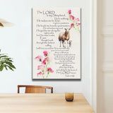 Inspirational wall art with Psalm 23 NIV, "The Lord is My Shepherd," ideal Christian gift for scripture-inspired homes.