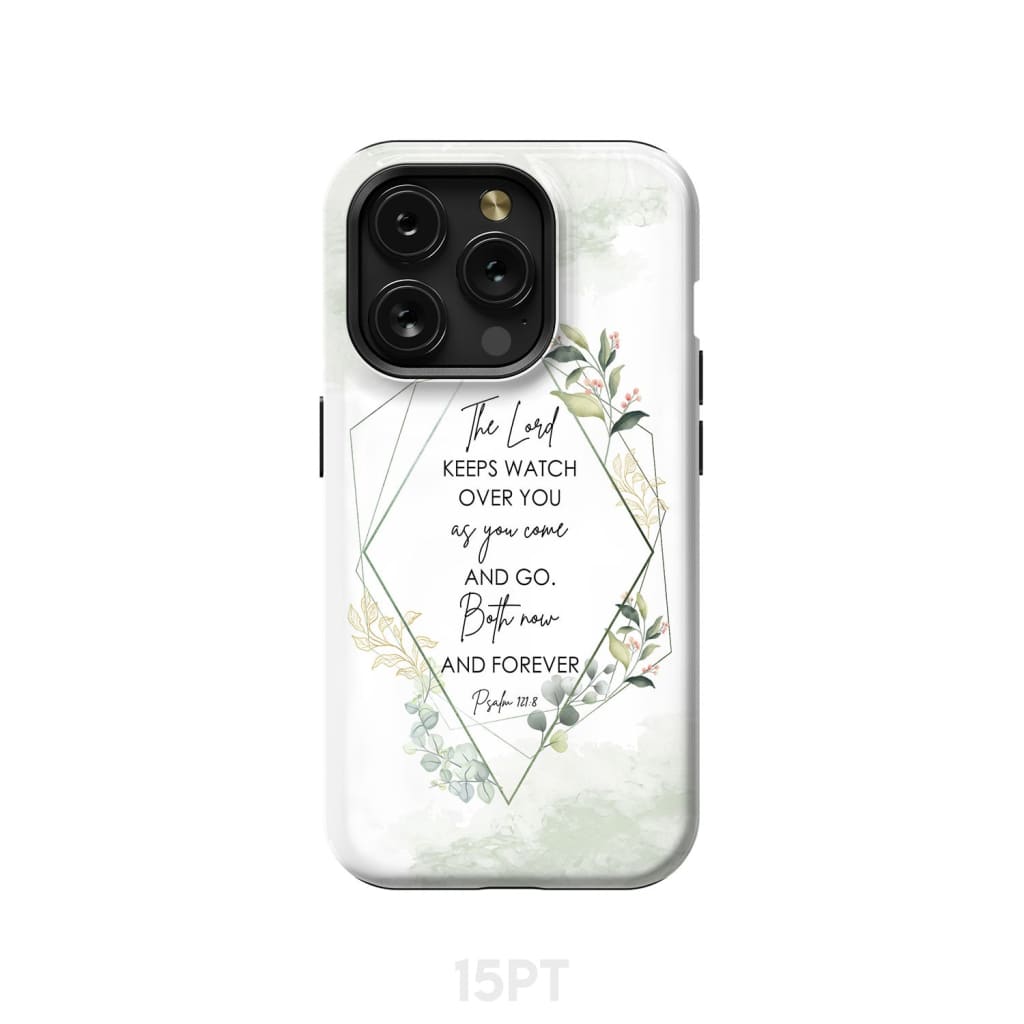 The Lord keeps watch over you as come and go phone case | Bible verse cases iPhone 15 Pro / Tough