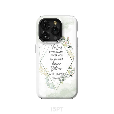 The Lord keeps watch over you as come and go phone case | Bible verse cases iPhone 15 Pro / Tough