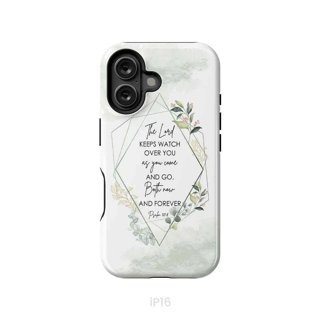The Lord keeps watch over you as you come and go phone case | Bible verse phone cases iPhone 16 / Tough Case