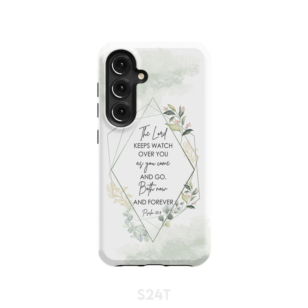 The Lord keeps watch over you as come and go phone case | Bible verse cases Samsung Galaxy S24 / Tough
