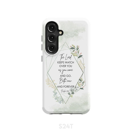 The Lord keeps watch over you as come and go phone case | Bible verse cases Samsung Galaxy S24 / Tough