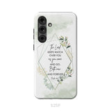 The Lord keeps watch over you as you come and go phone case | Bible verse phone cases Samsung Galaxy S25 Plus / Tough
