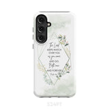 The Lord keeps watch over you as come and go phone case | Bible verse cases Samsung Galaxy S24 Plus / Tough