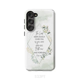 The Lord keeps watch over you as come and go phone case | Bible verse cases Samsung Galaxy S23 Plus / Tough