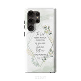 The Lord keeps watch over you as come and go phone case | Bible verse cases Samsung Galaxy S23 Ultra / Tough