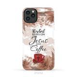 This Girl Runs On Jesus And Coffee Phone Case | Christian Phone Cases iPhone 11 Pro Max / Tough Case