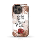 This Girl Runs On Jesus And Coffee Phone Case | Christian Phone Cases iPhone 14 Pro Max / Tough Case