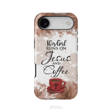 This Girl Runs On Jesus And Coffee Phone Case - Christian Phone Cases iPhone 17 Air / Tough Case