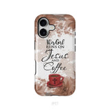 This Girl Runs On Jesus And Coffee Phone Case - Christian Phone Cases iPhone 17 / Tough Case