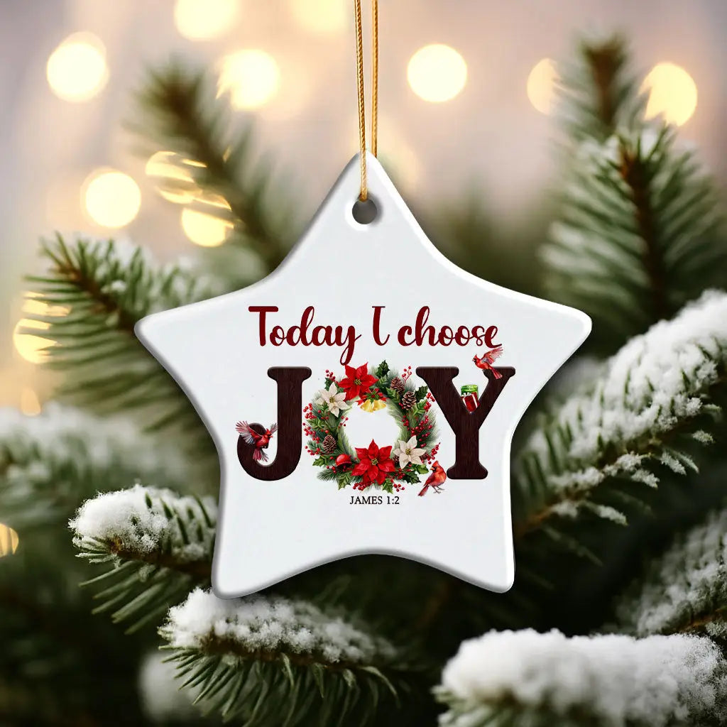 Inspirational Christmas ornament spreading joy and encouragement through scripture. Start / 1-pack