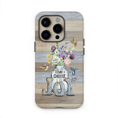 Today I choose joy hummingbird floral phone case
