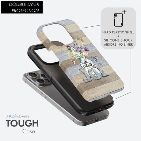 Today I choose joy hummingbird floral phone case