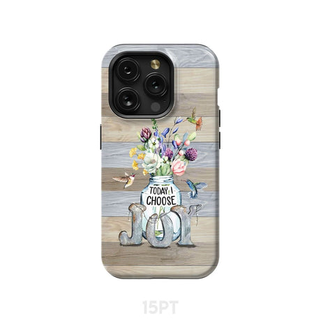 Today I choose joy hummingbird floral phone case iPhone 15 Pro / Tough